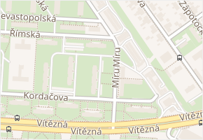 Míru v obci Kladno - mapa ulice