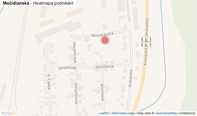 Mapa Močidlanská - Firmy v ulici.