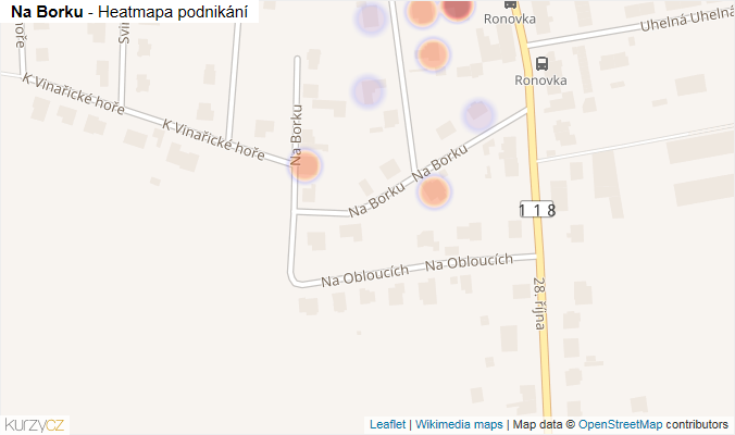 Mapa Na Borku - Firmy v ulici.