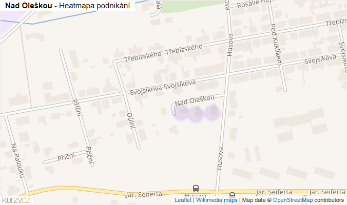 Mapa Nad Oleškou - Firmy v ulici.