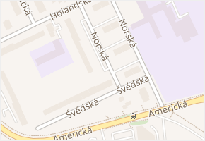 Norská v obci Kladno - mapa ulice