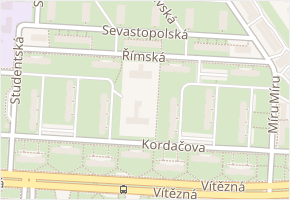 Římská v obci Kladno - mapa ulice