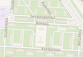 Sevastopolská v obci Kladno - mapa ulice
