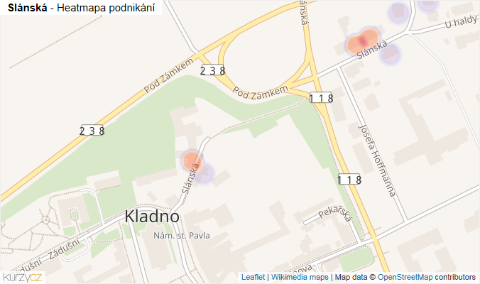 Mapa Slánská - Firmy v ulici.