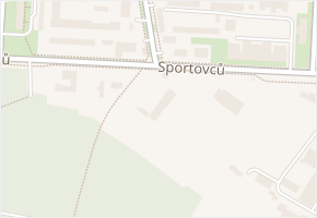Sportovců v obci Kladno - mapa ulice