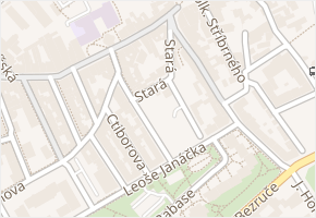 Stará v obci Kladno - mapa ulice