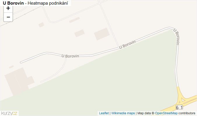 Mapa U Borovin - Firmy v ulici.