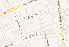 U výtopny v obci Kladno - mapa ulice