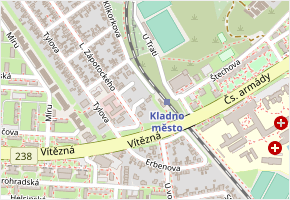 U Zippeho kolonie v obci Kladno - mapa ulice