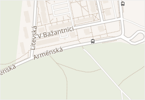 V Bažantnici v obci Kladno - mapa ulice