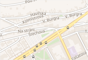 V. Burgra v obci Kladno - mapa ulice
