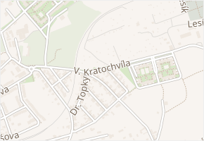 V. Kratochvíla v obci Kladno - mapa ulice