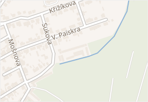 V. Paiskra v obci Kladno - mapa ulice