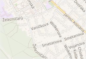 Vaníčkova v obci Kladno - mapa ulice