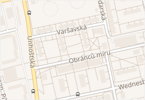Varšavská v obci Kladno - mapa ulice