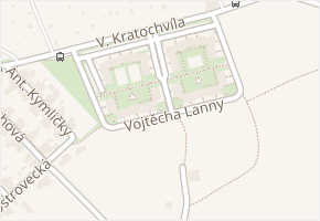 Vojtěcha Lanny v obci Kladno - mapa ulice