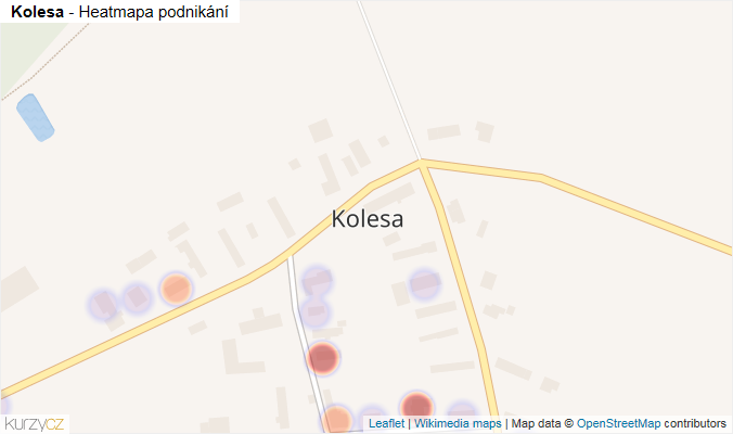 Mapa Kolesa - Firmy v části obce.