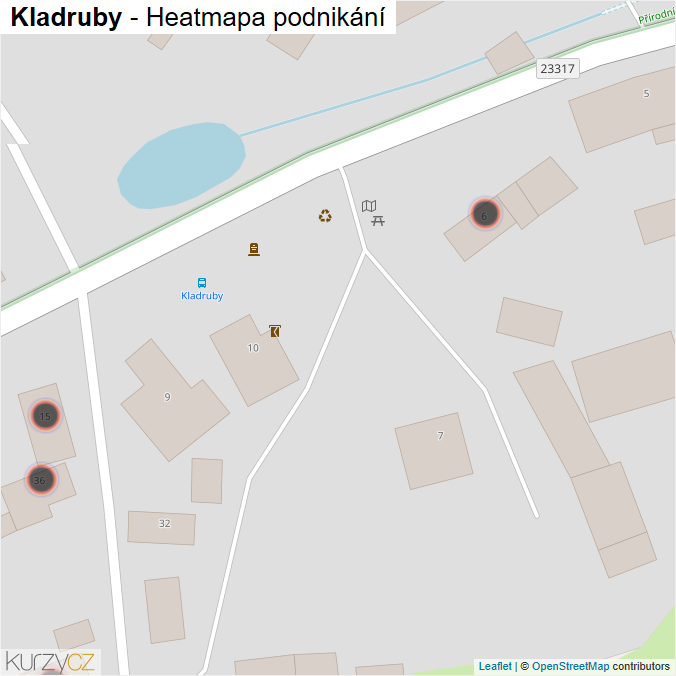 Mapa Kladruby - Firmy v obci.