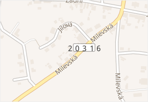 Milevská v obci Kladruby - mapa ulice