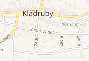 Zadní v obci Kladruby - mapa ulice