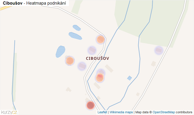 Mapa Ciboušov - Firmy v části obce.