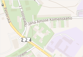 Jana Ámose Komenského v obci Klášterec nad Ohří - mapa ulice