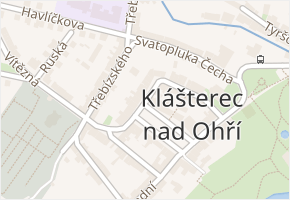 Kostelní v obci Klášterec nad Ohří - mapa ulice