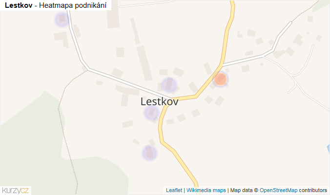Mapa Lestkov - Firmy v části obce.