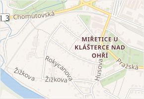 Petra Bezruče v obci Klášterec nad Ohří - mapa ulice