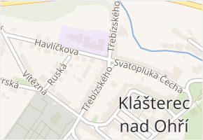 Třebízského v obci Klášterec nad Ohří - mapa ulice