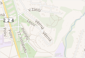Větrná v obci Klášterec nad Ohří - mapa ulice