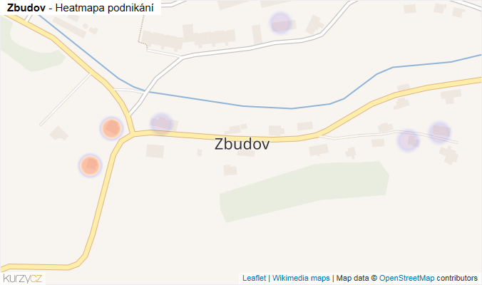Mapa Zbudov - Firmy v části obce.