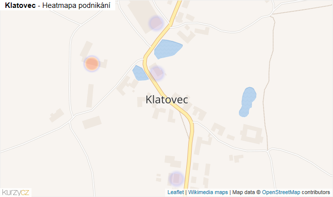 Mapa Klatovec - Firmy v části obce.