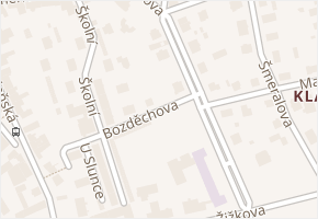 Bozděchova v obci Klatovy - mapa ulice
