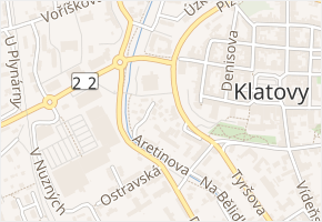 Bullmannova v obci Klatovy - mapa ulice