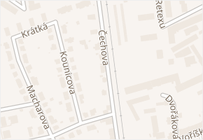 Čechova v obci Klatovy - mapa ulice