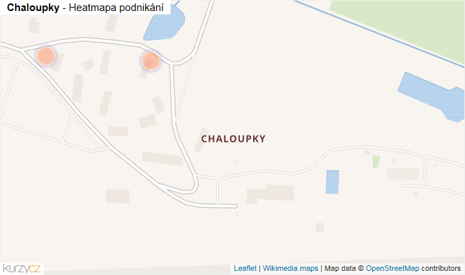 Mapa Chaloupky - Firmy v části obce.
