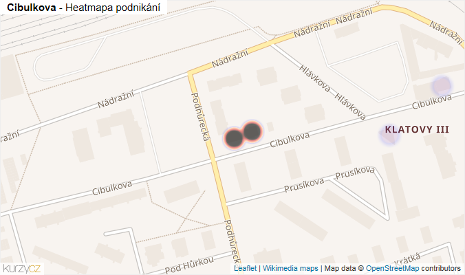 Mapa Cibulkova - Firmy v ulici.