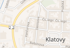Denisova v obci Klatovy - mapa ulice