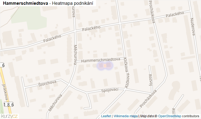 Mapa Hammerschmiedtova - Firmy v ulici.