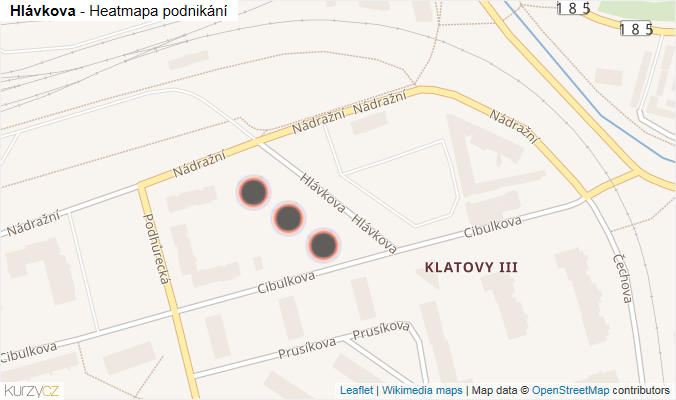 Mapa Hlávkova - Firmy v ulici.