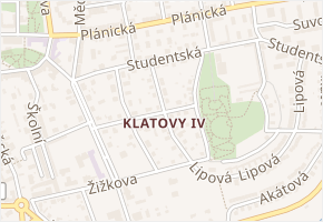 Ječná v obci Klatovy - mapa ulice