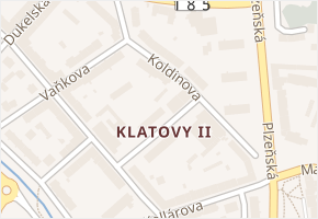 Klatovy II v obci Klatovy - mapa části obce
