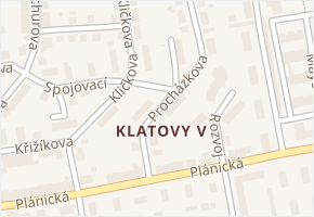 Klatovy V v obci Klatovy - mapa části obce