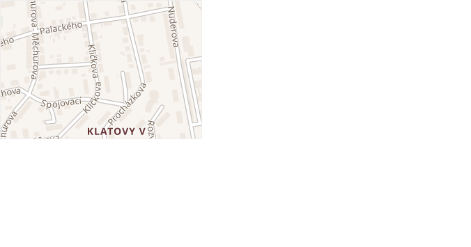 Kličkova v obci Klatovy - mapa ulice