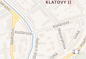 Kollárova v obci Klatovy - mapa ulice