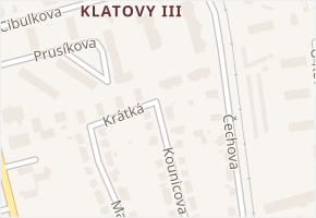 Kounicova v obci Klatovy - mapa ulice
