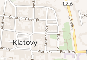 Krameriova v obci Klatovy - mapa ulice