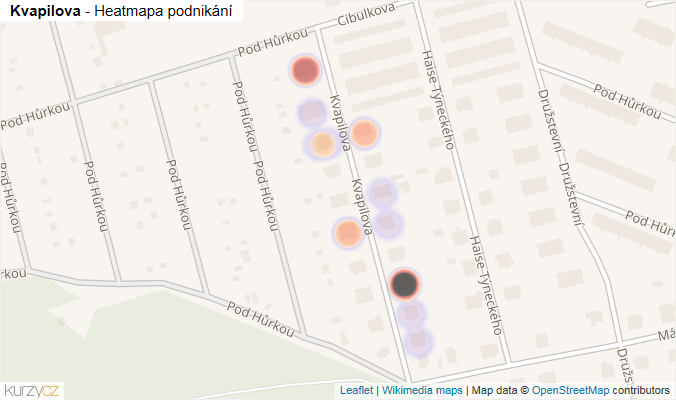 Mapa Kvapilova - Firmy v ulici.