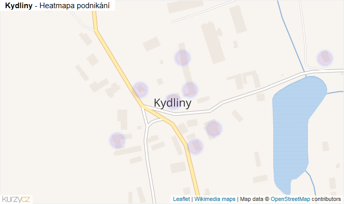 Mapa Kydliny - Firmy v části obce.